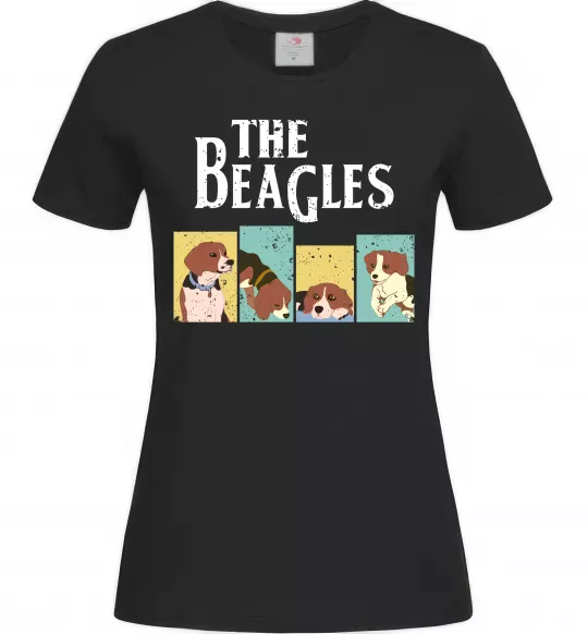 Женская футболка The Beagles Черный фото