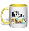 Чашка с цветной ручкой The Beagles Солнечно желтый фото