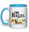 Чашка с цветной ручкой The Beagles Голубой фото