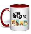 Чашка с цветной ручкой The Beagles Красный фото