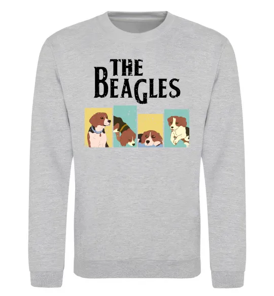 Свитшот The Beagles Серый меланж фото
