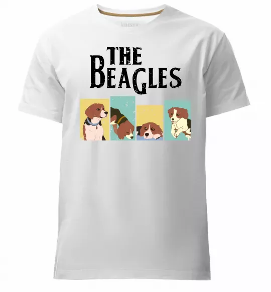 Мужская премиум футболка The Beagles Белый фото