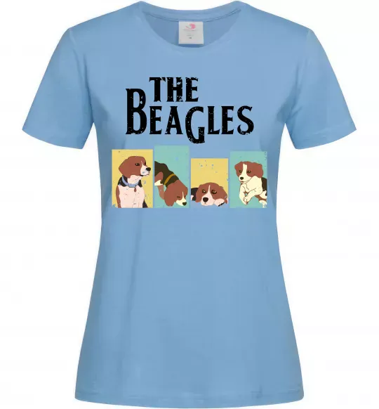 Женская футболка The Beagles Голубой фото