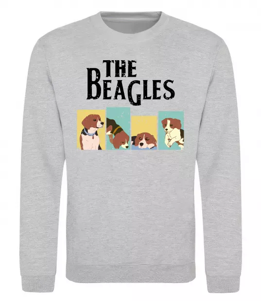 Свитшот The Beagles Серый меланж фото