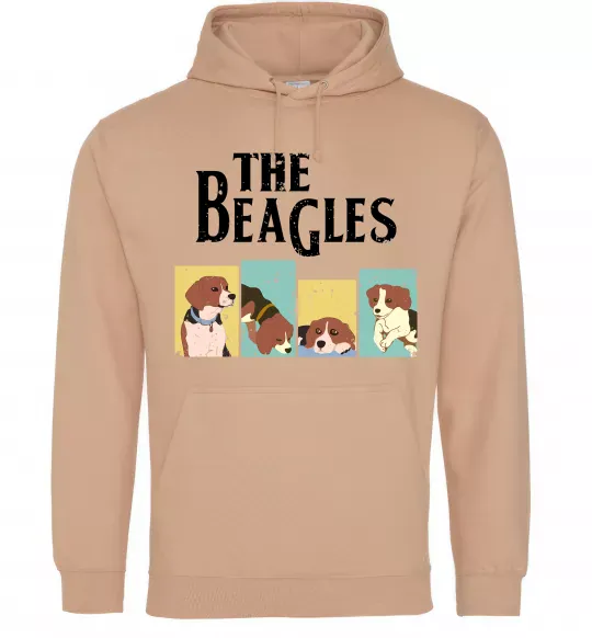 Мужская толстовка (худи) The Beagles Песочный фото