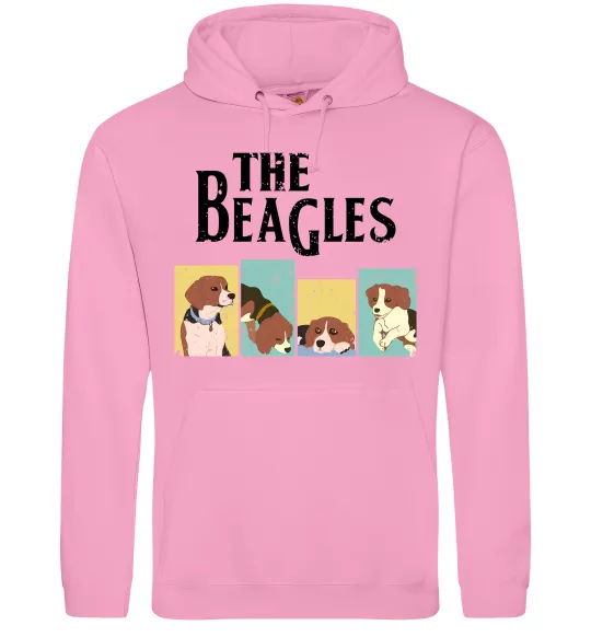 Женская толстовка (худи) The Beagles Розовый фото