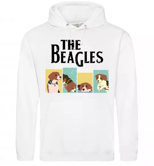 Жіноча толстовка (худі) The Beagles Білий фото