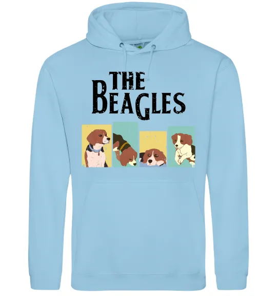Женская толстовка (худи) The Beagles Голубой фото