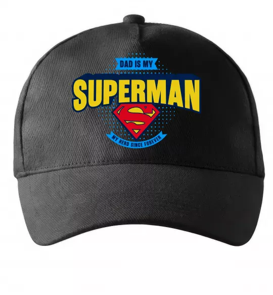 Кепка Dad is my Superman Чорний фото