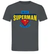 Чоловіча футболка Dad is my Superman Графіт фото