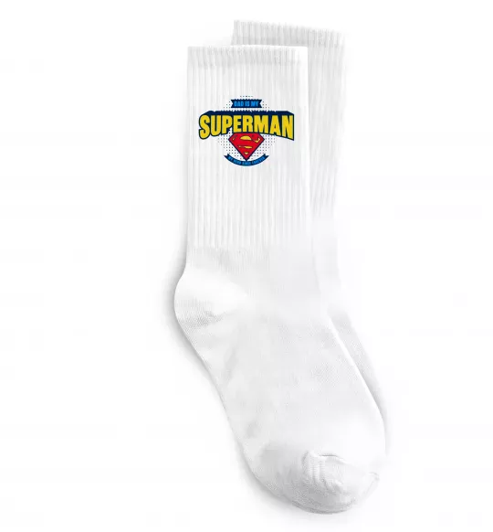 Носки Dad is my Superman Белый фото