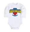 Детский боди Dad is my Superman Белый фото