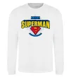 Свитшот Dad is my Superman Белый фото