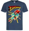 Мужская футболка Superman lightning Темно-синий фото