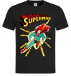 Мужская футболка Superman lightning Черный фото