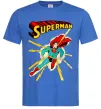 Мужская футболка Superman lightning Ярко-синий фото