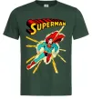 Мужская футболка Superman lightning Темно-зеленый фото