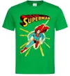 Мужская футболка Superman lightning Зеленый фото