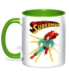 Чашка с цветной ручкой Superman lightning Зеленый фото