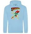 Мужская толстовка (худи) Superman lightning Голубой фото