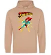 Жіноча толстовка (худі) Superman lightning Пісочний фото