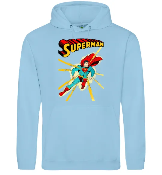 Женская толстовка (худи) Superman lightning Голубой фото