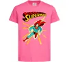 Детская футболка Superman lightning Ярко-розовый фото