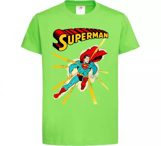 Детская футболка Superman lightning Лаймовый фото