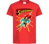 Детская футболка Superman lightning Красный фото