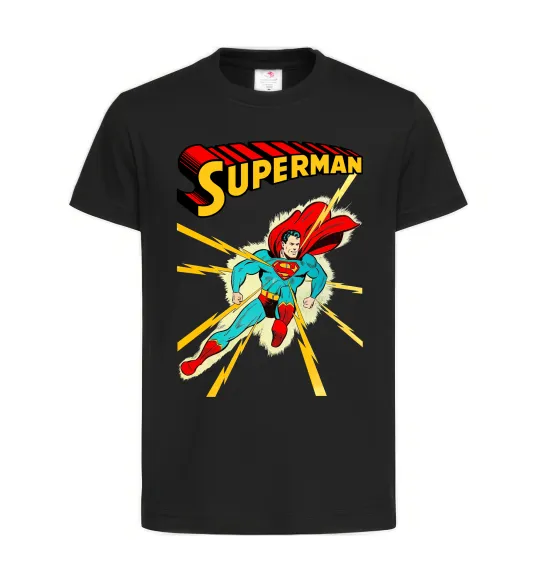 Детская футболка Superman lightning Черный фото
