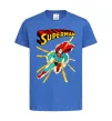 Детская футболка Superman lightning Ярко-синий фото