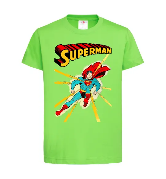 Детская футболка Superman lightning Лаймовый фото