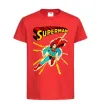 Детская футболка Superman lightning Красный фото