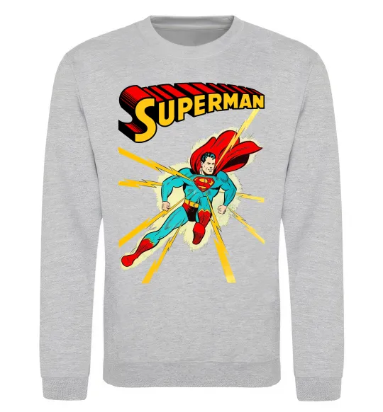 Свитшот Superman lightning Серый меланж фото