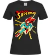 Женская футболка Superman lightning Черный фото