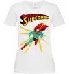 Женская футболка Superman lightning Белый фото