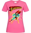 Женская футболка Superman lightning Ярко-розовый фото