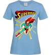 Женская футболка Superman lightning Голубой фото