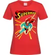 Женская футболка Superman lightning Красный фото