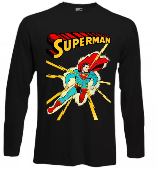 Лонгслив Superman lightning Черный фото