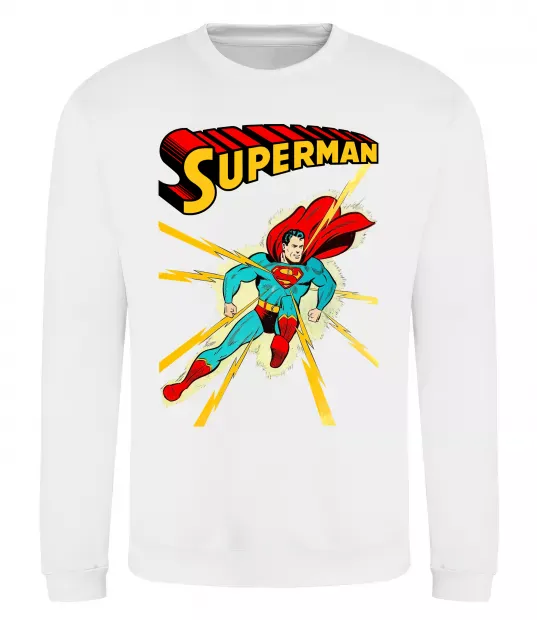 Світшот Superman lightning Білий фото