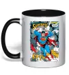 Чашка с цветной ручкой Superman poster Черный Чашка с цветной ручкой Superman poster Черный фото