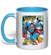 Чашка с цветной ручкой Superman poster Голубой Чашка с цветной ручкой Superman poster Голубой фото
