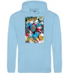 Чоловіча толстовка (худі) Superman poster Блакитний фото