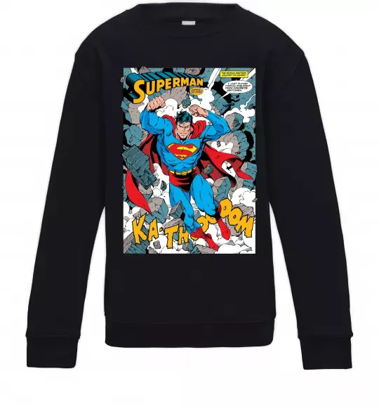Детский Свитшот Superman poster Черный фото