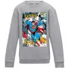 Детский Свитшот Superman poster Серый меланж фото
