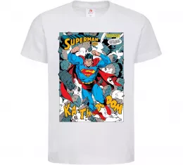 Дитяча футболка Superman poster Білий фото