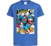 Дитяча футболка Superman poster Яскраво-синій фото