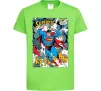 Дитяча футболка Superman poster Лаймовий фото
