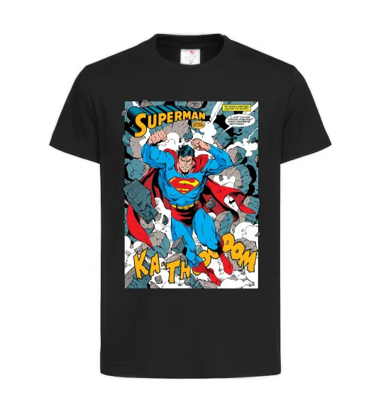 Детская футболка Superman poster Черный фото